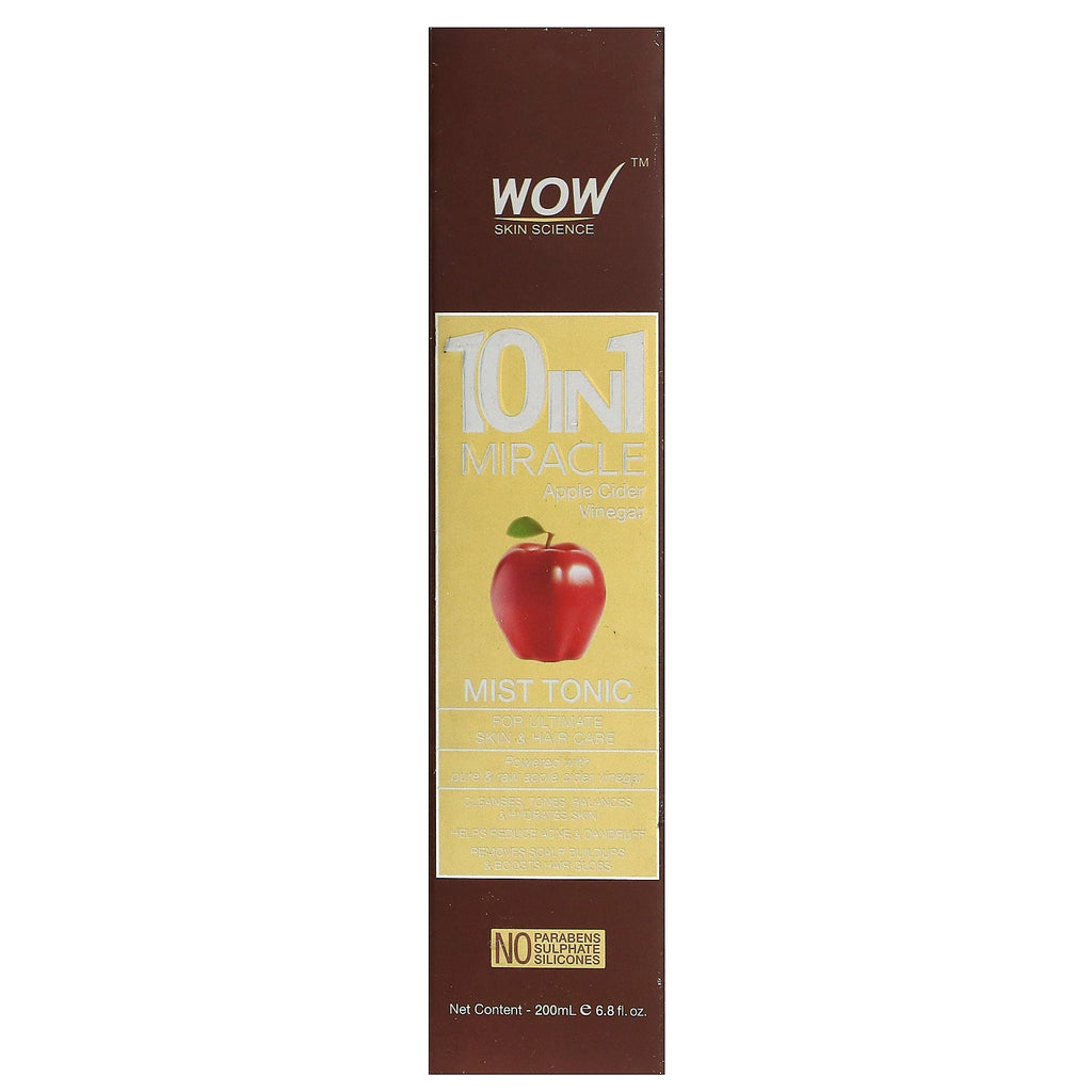 Wow Skin Science, Vinagre de sidra de manzana milagroso 10 en 1, tónico de niebla, 200 ml (6,8 oz. líq.)