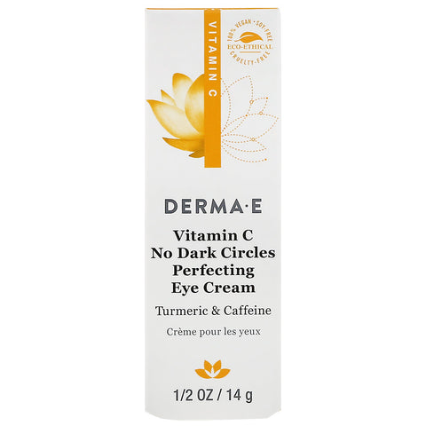 Derma E, Vitamin C, No Dark Circles Perfecting Eye Cream, 0,5 oz (14 g)