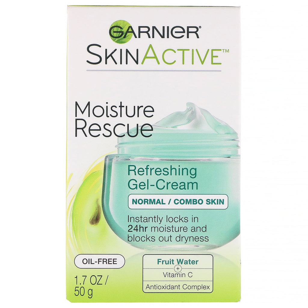 Garnier, SkinActive, Moisture Rescue Refreshing Gel-Cream, Normal/Combo Hud, 1,7 oz (50 g)