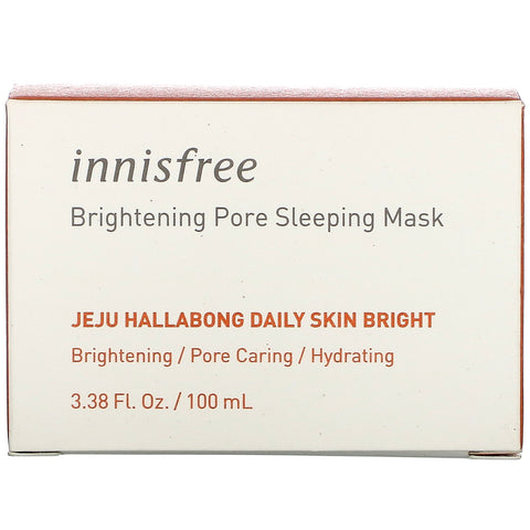 Innisfree, Jeju Hallabong Daily Skin Bright, Brightening Pore Sleeping Mask, 3.38 fl oz (100 ml)