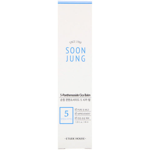 Etude House, Soon Jung, 5-Panthensoside Cica Balm, 1,35 fl oz (40 ml)