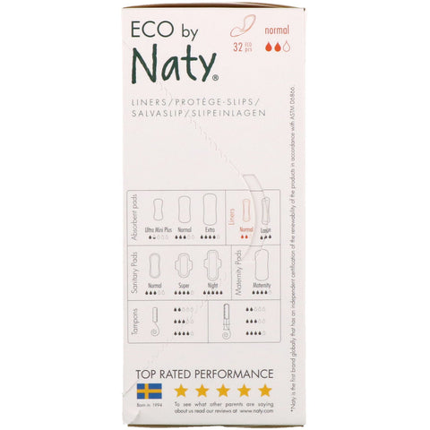 Naty, Salvaslips, Normal, 32 Piezas Eco