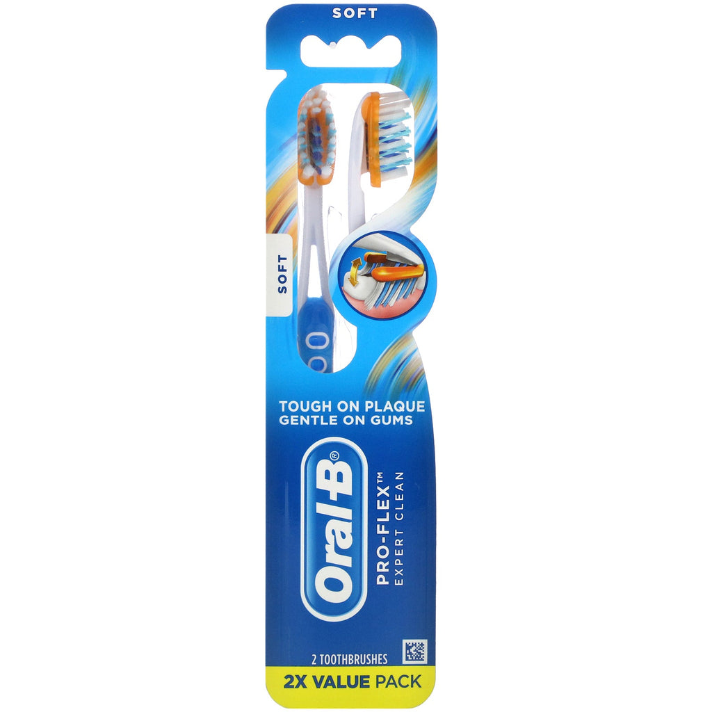 Oral-B, Pro-Flex, Toothbrush, Soft, 2 Toothbrushes