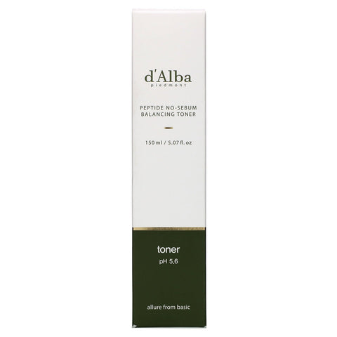 d'Alba, Peptide No-Sebum, Balancing Toner, 5.07 fl oz (150 ml)