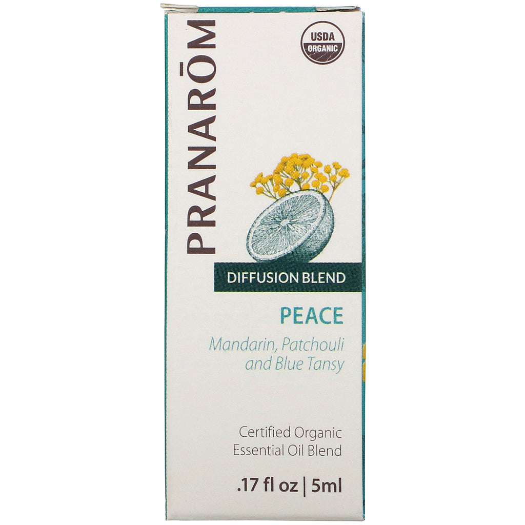 Pranarom, æterisk olie, diffusionsblanding, fred, 0,17 fl oz (5 ml)