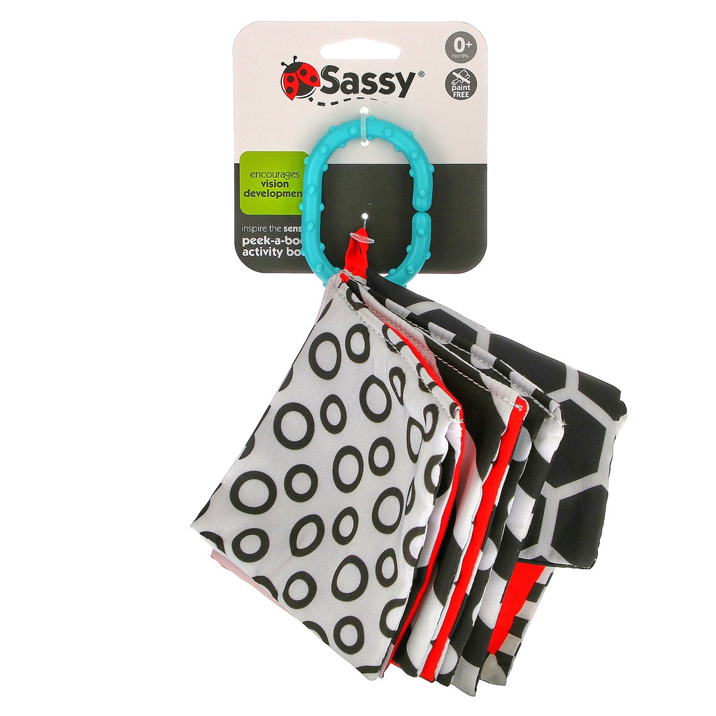 Sassy, ​​Inspire The Senses, Peek-A-Boo Activity Book, 0+ måneder, 1 tælling