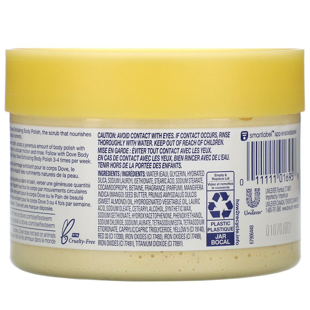 Dove, Exfoliating Body Polish, Crushed Almond and Mango Butter, 10.5 oz (298 g)