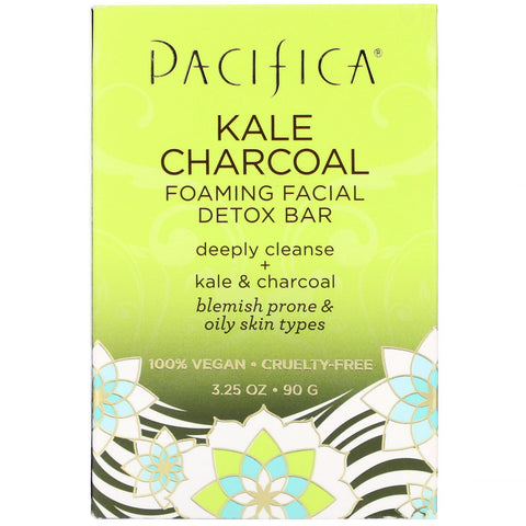 Pacifica, Kale Charcoal, barra espumosa desintoxicante facial, 3,25 oz (90 g)