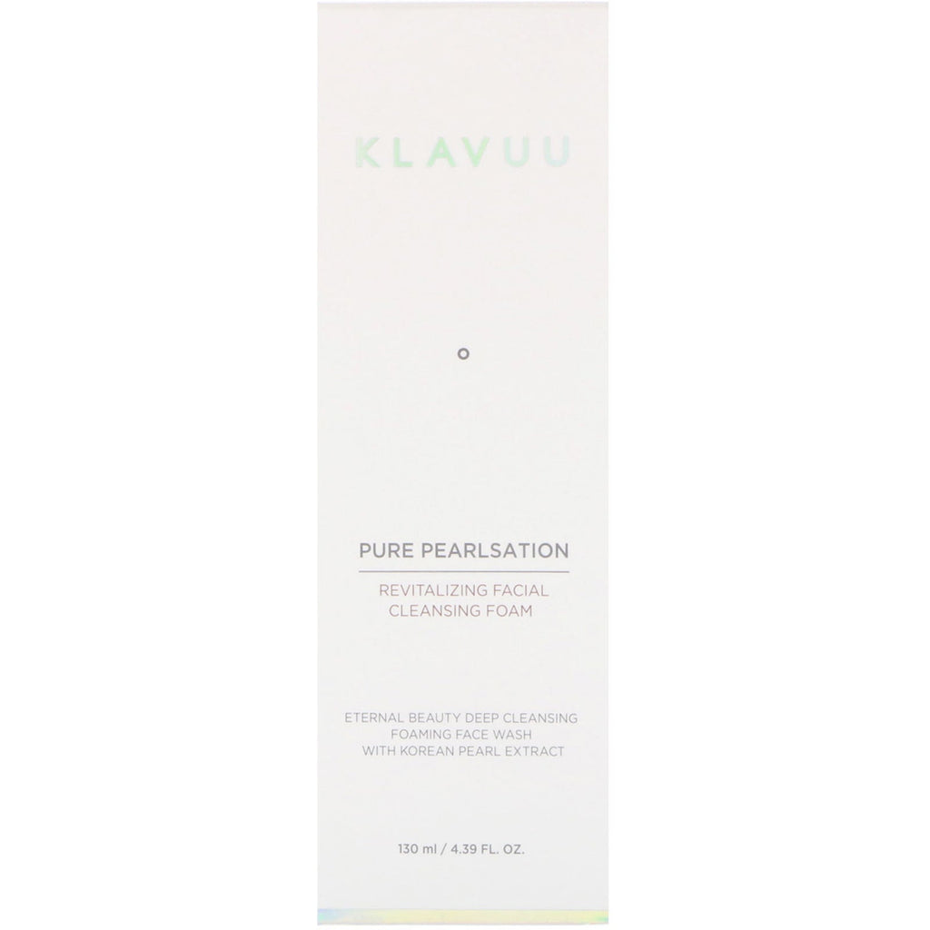 KLAVUU, Pure Pearlsation, Revitalizing Facial Cleansing Foam, 4,39 fl oz (130 ml)