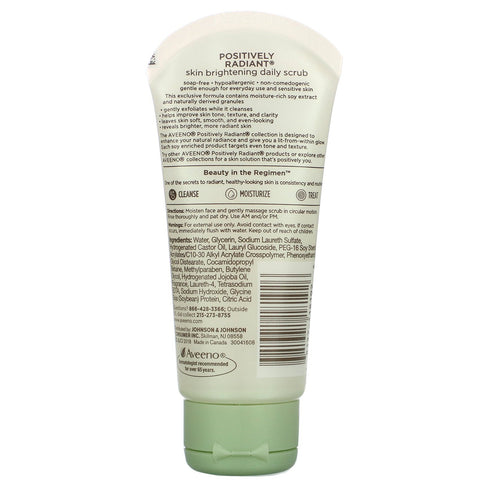 Aveeno, Positivt Radiant, Skin Brightening Daily Scrub, 2,0 oz (56,7 g)