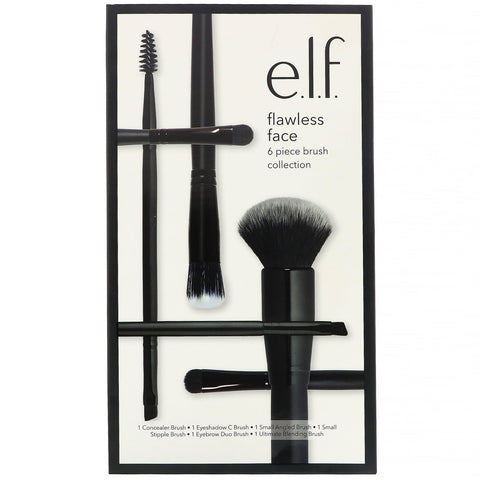 ELF, Flawless Face Kit, 6-delt børstesamling