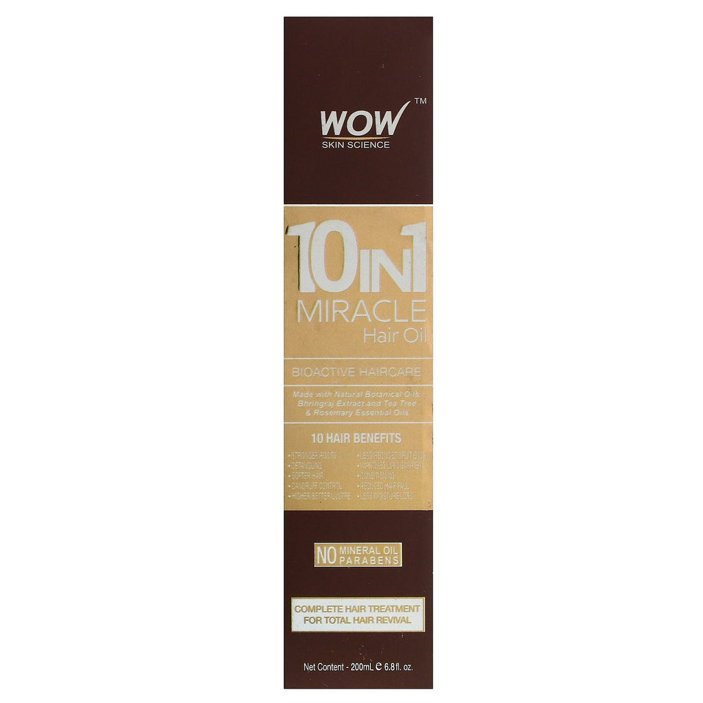 Wow Skin Science, 10 in 1 Miracle Hair Oil, 6.8 fl oz (200 ml)