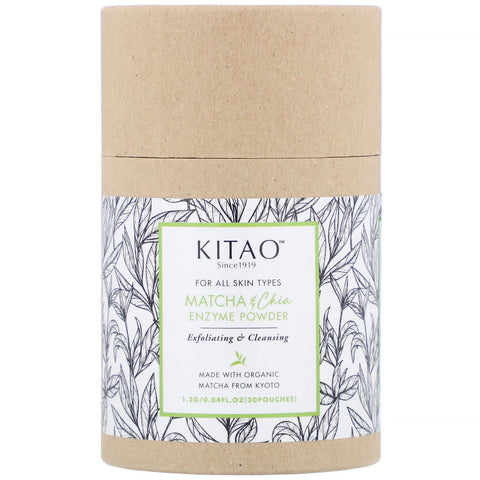 Kitao, Matcha & Chia, Enzyme Powder, 30 Pouches, 0.04 fl oz (1.2 g) Each