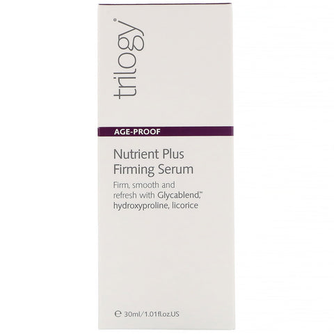 Trilogi, alderssikker, Nutrient Plus Firming Serum, 1,01 fl oz (30 ml)