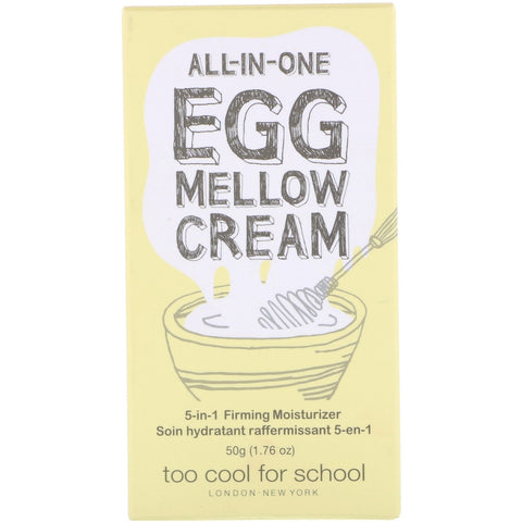 For cool til skolen, alt-i-én ægmellow creme, 5-i-1 opstrammende fugtighedscreme, 1,76 oz (50 g)