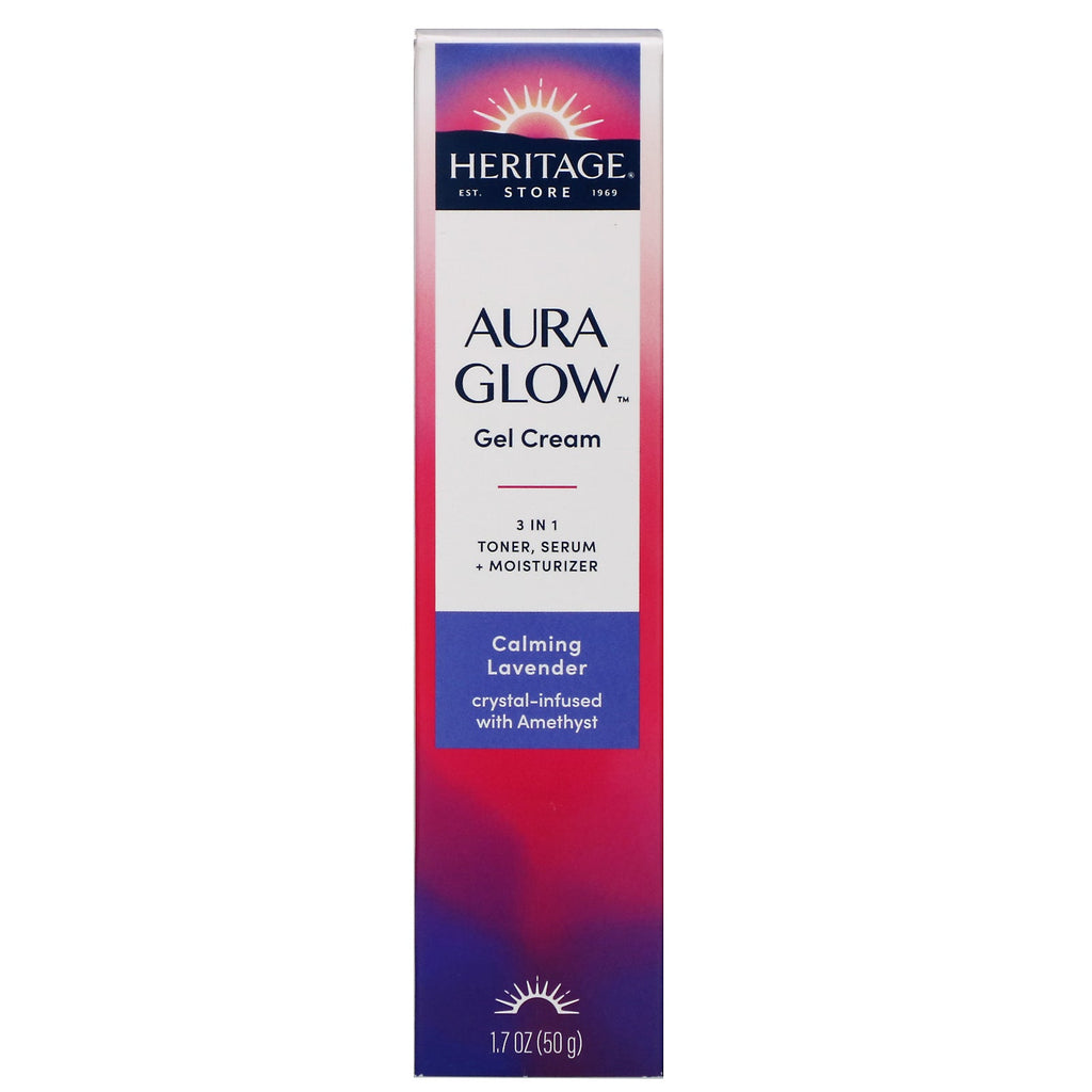 Heritage Store, Aura Glow Gel Cream, Calming Lavender, 1.7 oz (50 g)