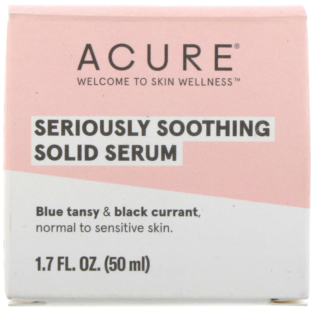 Acure, Seriously Soothing Solid Serum, 1.7 fl oz (50 ml)