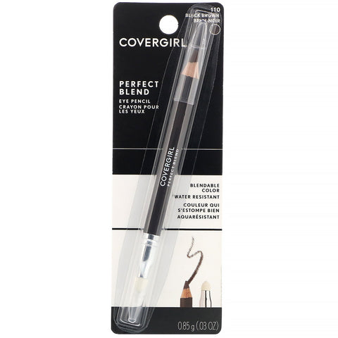 Covergirl, Perfect Blend, Lápiz para ojos, 110 Negro Marrón, 0,85 g (0,03 oz)