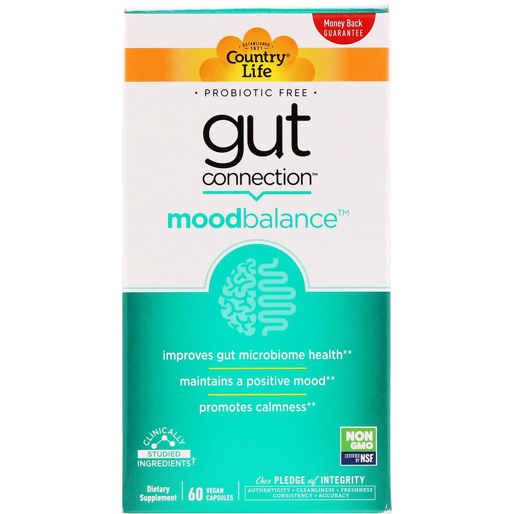 Country Life, Gut Connection, Mood Balance, 60 Vegan Capsules