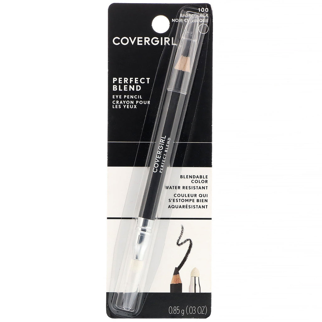 Covergirl, Perfect Blend, Lápiz para ojos, 100 Basic Black, 0,03 oz (0,85 g)