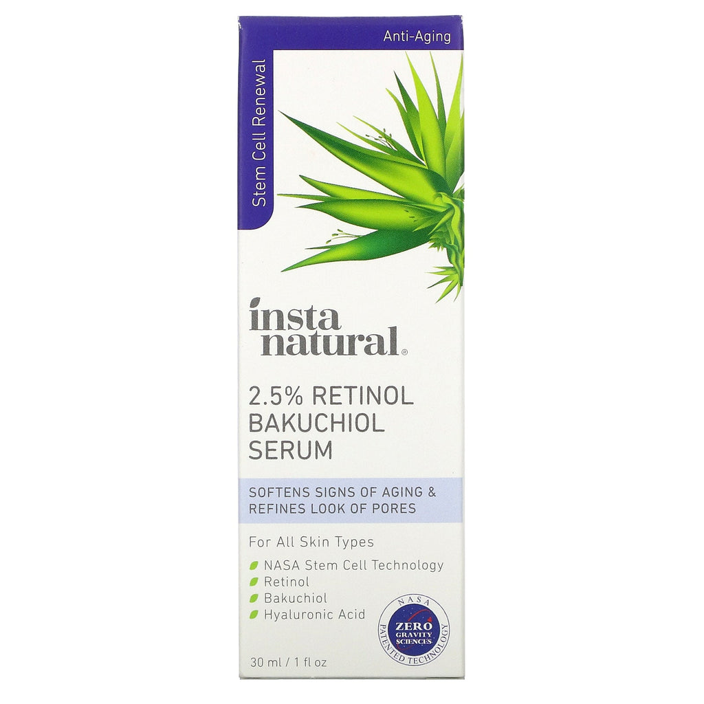 InstaNatural, 2,5 % Retinol Bakuchiol Serum, 1 fl oz (30 ml)