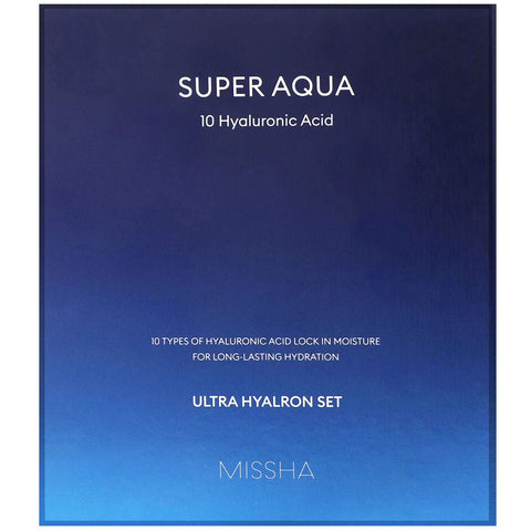 Missha, Super Aqua, Ultra Hyalron Sæt, 4 stk