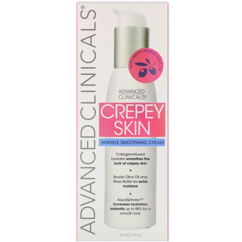 Avancerede kliniske lægemidler, crepey hud, rynkeudjævnende creme, 4 fl oz (118 ml)