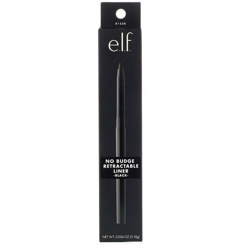 E.L.F., No Budge Retractable Liner, Black, 0.006 oz (0.18 g)