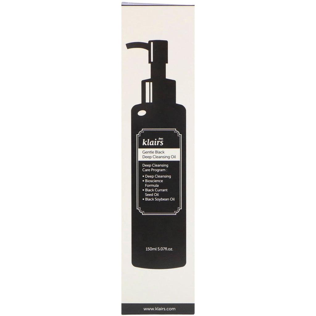 Kære, Klairs, Gentle Black Deep Cleansing Oil, 5,07 fl oz (150 ml)