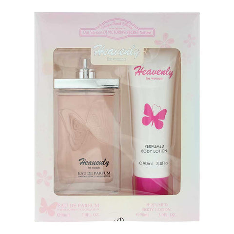 Designer French Collection Heavenly Eau de Parfum Gift Set : Eau de Parfum 90ml - Body Lotion 90ml