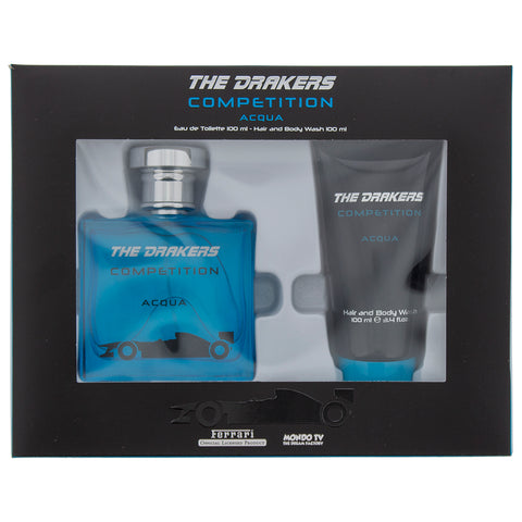 Mondo Tv Ferrari The Drakers Competition Acqua Eau de Toilette Gift Set : Eau de Toilette 10ml - Hair And Body Wash 100ml