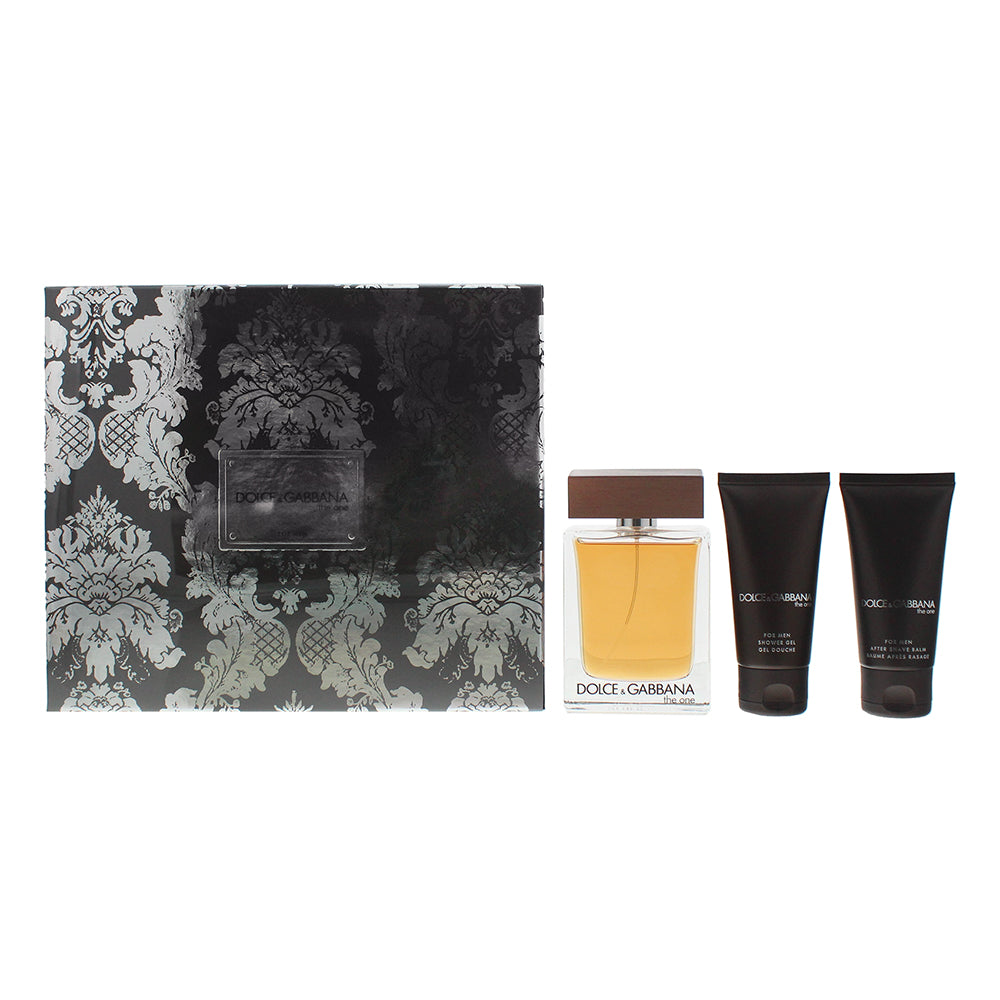 Dolce & Gabbana The One For Men 3 Piece Eau de Toilette 100ml Aftershave Balm 50