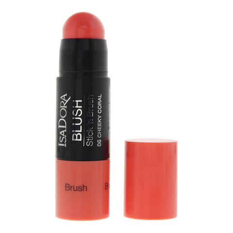 Isadora Blush Stick 'N Brush 06 Cheeky Coral Blush 7.2g