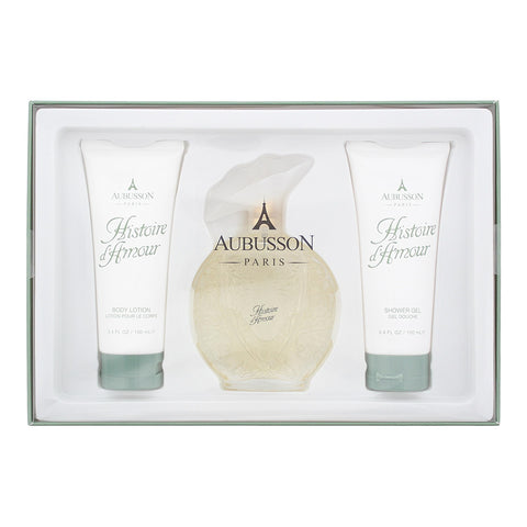 Aubusson Histoire D'amour 3 Piece Gift Set: Eau De Parfum 100ml - Body Lotion 100ml - Shower Gel 100ml