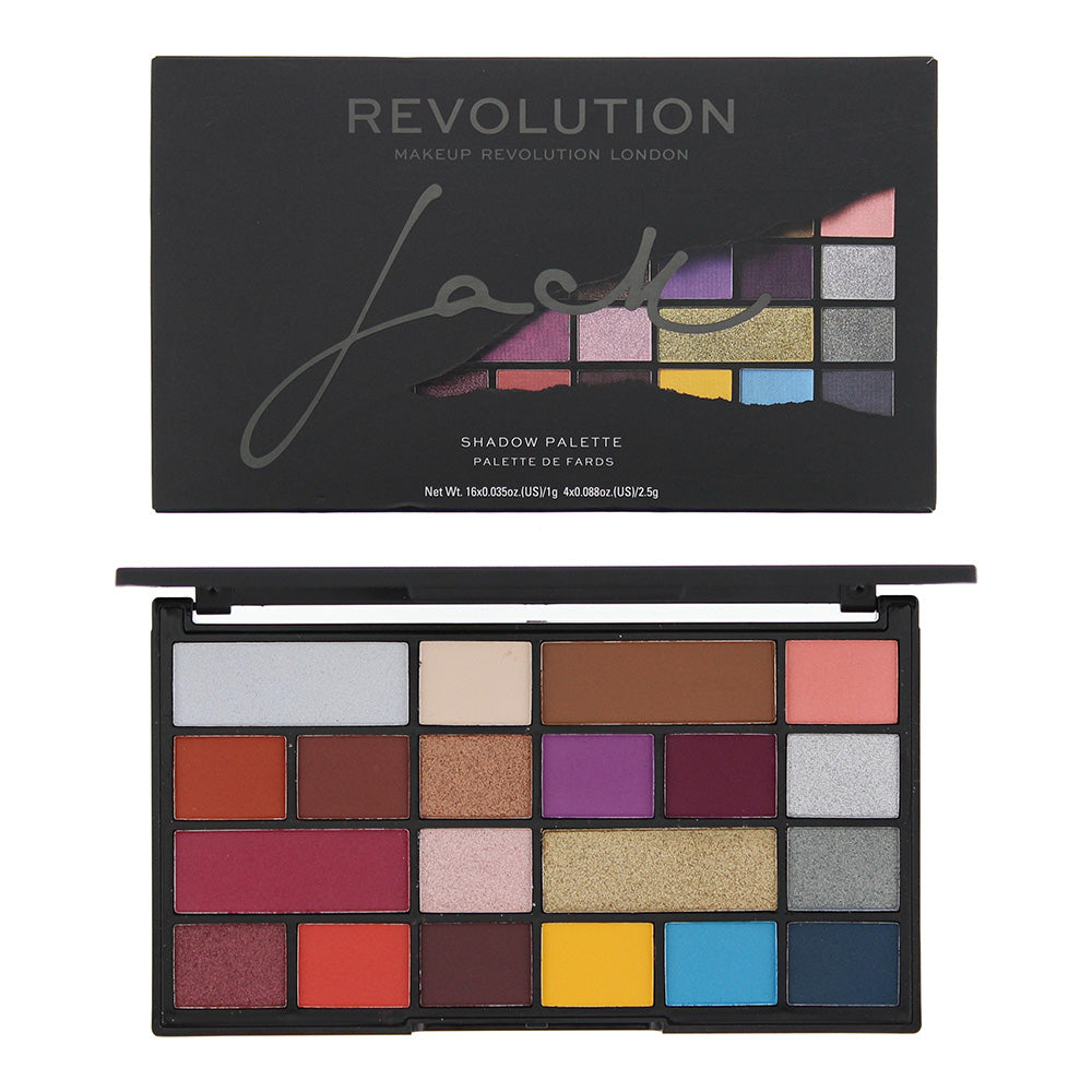 Revolution Jack Eye Shadow Palette 16 x 1g 4 x 2.5g