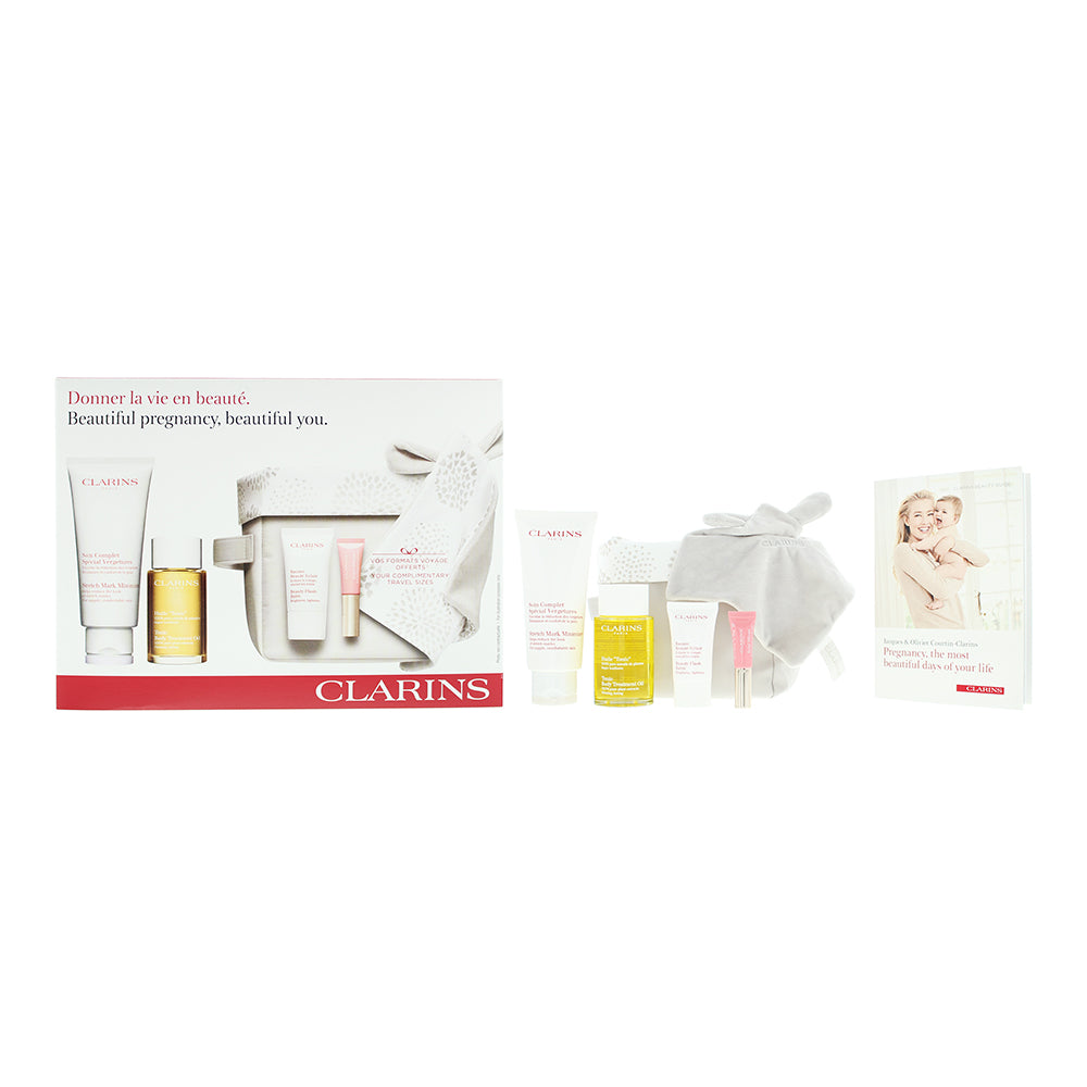 Clarins Beautiful Pregrancy Beautiful You 5 Piece Gift Set: Tonic Body Treatment 100ml - Balm 15ml - Lip Perfector 5ml - Stretch Mark Minimizer 200ml