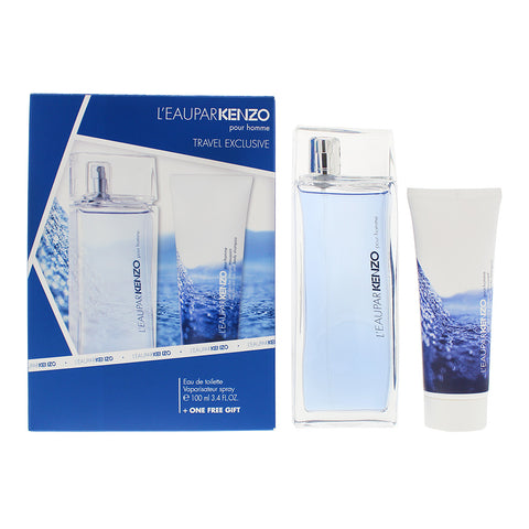 Kenzo L'eau Par Kenzo Pour Homme 2 Piece Gift Set: Eau De Toilette 100ml - Hair & Body Shampoo 75ml