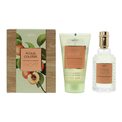 4711 Acqua Colonia White Peach  Coriander 2 Piece Gift Set: Eau de Cologne 50ml