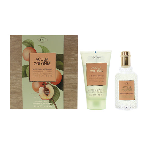 4711 Acqua Colonia White Peach  Coriander 2 Piece Gift Set: Eau de Cologne 50ml