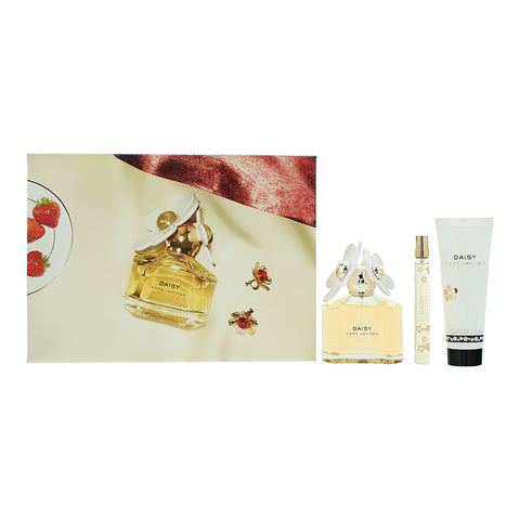 Marc Jacobs Daisy 3 Piece Gift Set: Eau de Toilette 100ml - Body Lotion 75ml - Eau de Toilette 10ml