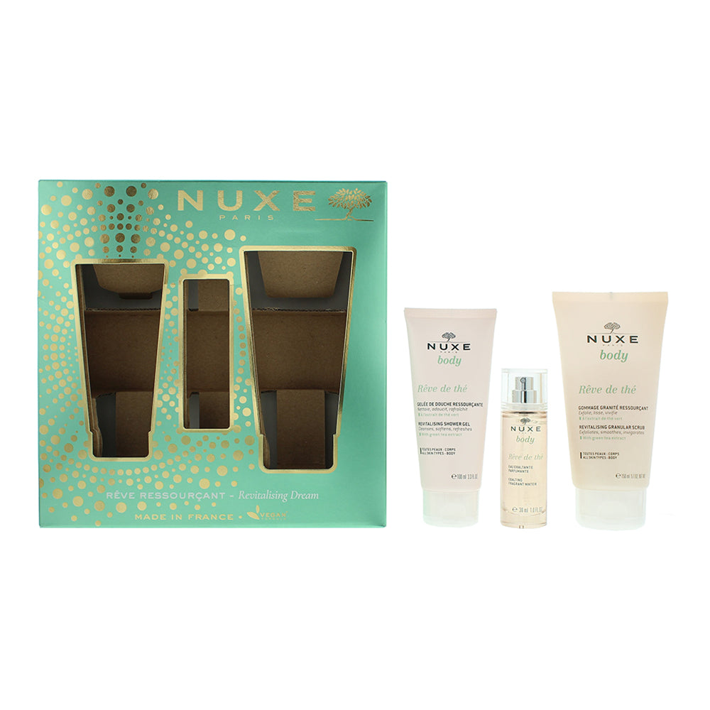 Nuxe Body Rêve De Thé - Revitalising Dream 3 Piece Gift Set: Body Scrub 150ml - Shower Gel 100ml - Scented Water 30ml