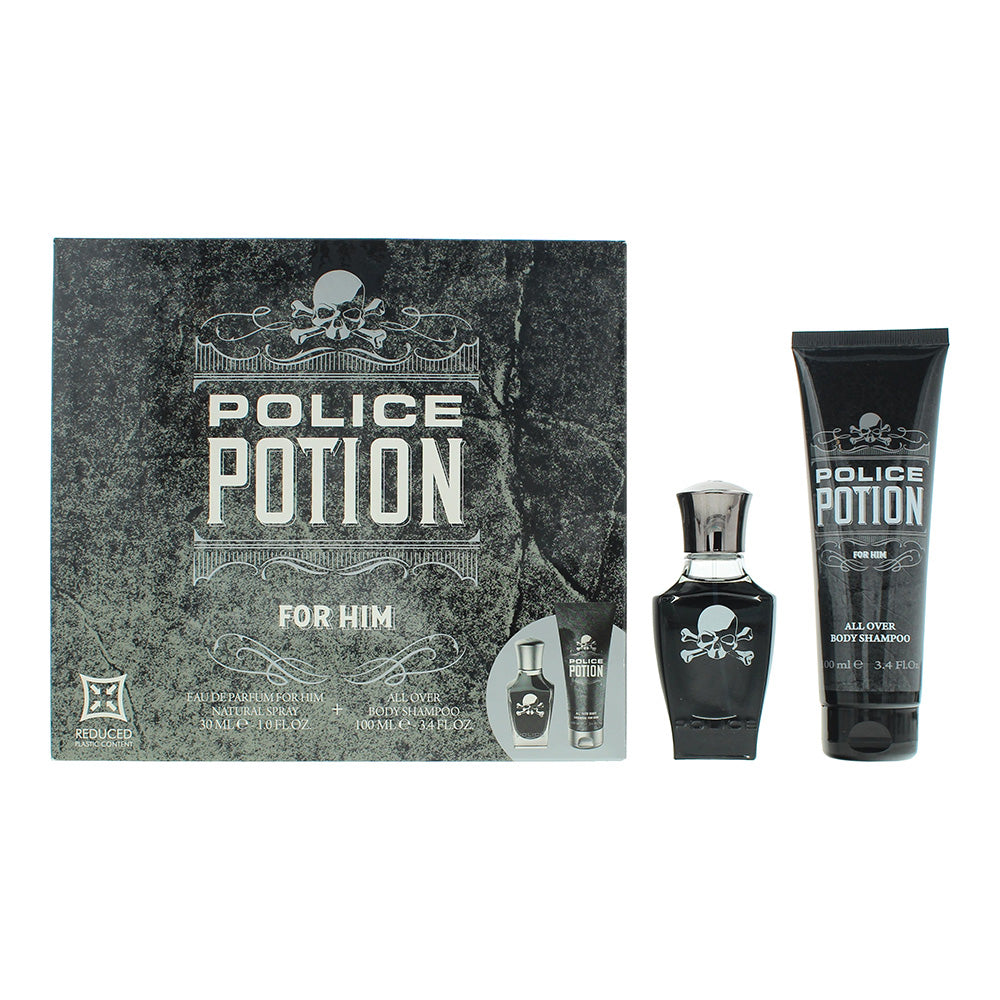 Police Potion For Him 2 Piece Gift Set: Eau De Parfum 30ml - Shower Gel 100ml