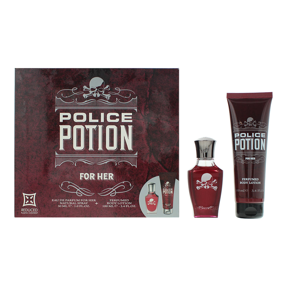 Police Potion For Her  Piece Gift Set: Eau De Parfum 30ml - Body Lotion 100ml