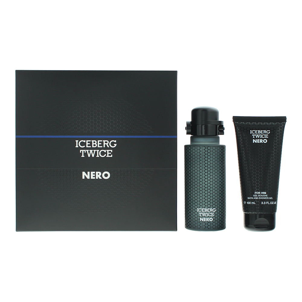 Iceberg Twice Nero 2 Piece Gift Set: Eau De Toilette 125ml - Bath And Shower Gel 100ml