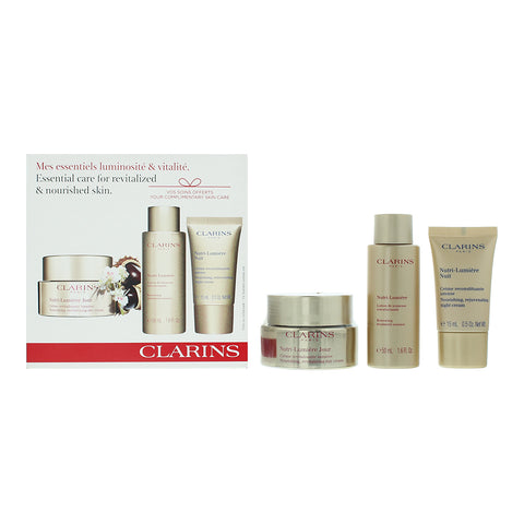 Clarins My Routine 3 Piece Gift Set: Day Cream 50ml - Night  Cream 15ml - Treatment Essence - 50ml