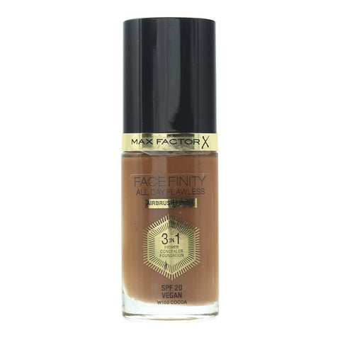 Max Factor Face Finity All Day Flawless 3 In 1 100 Sun Tan Foundation 30ml