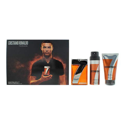 Cristiano Ronaldo Cr7 Fearless 3 Piece Gift Set: Eau de Toilette 100ml - Shower Gel 150ml - Body Spray 150ml