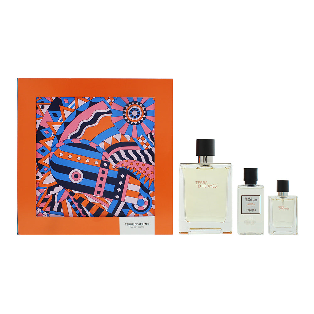 Hermès Terre D'hermès 3 Piece Gift Set: Eau de Toilette 100ml - Eau de Toilette 12.5ml - Aftershave Lotion 40ml