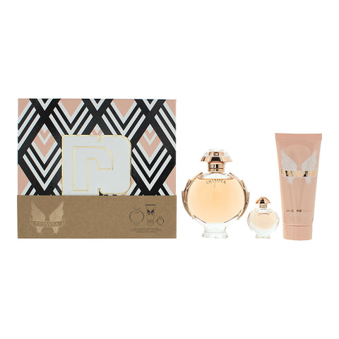 Paco Rabanne Olympéa 3 Piece Gift Set: Eau de Parfum 80ml - Eau de Parfum 6ml - Body Lotion 100ml