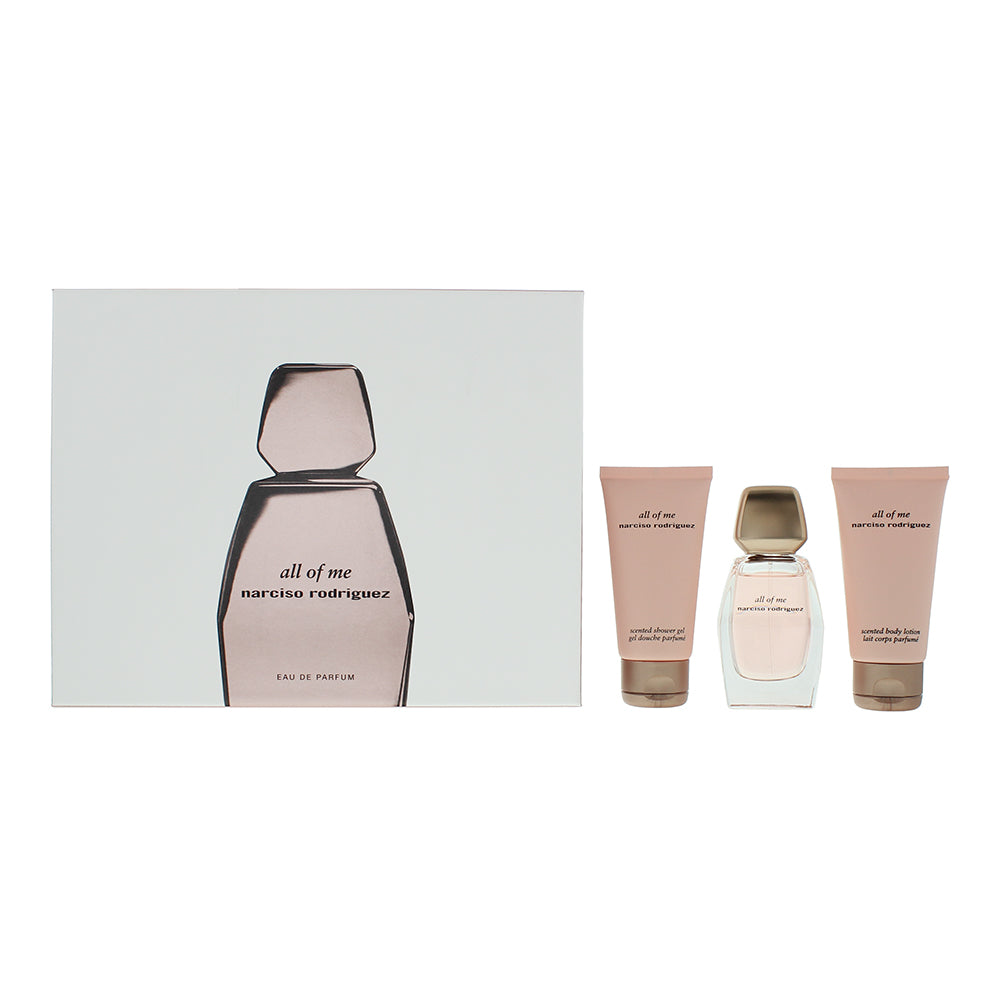 Narciso Rodriguez All Of Me 3 Piece Gift Set: Eau de Parfum 50ml - Body Lotion 50ml - Shower Gel 50ml